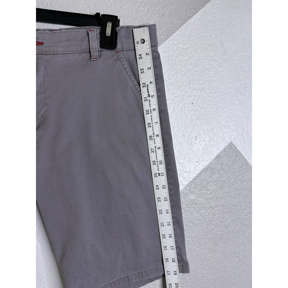 West Ace Mens Stretch Grey Shorts Size 34 Flat Front Inseam 8" - Picture 6 of 8
